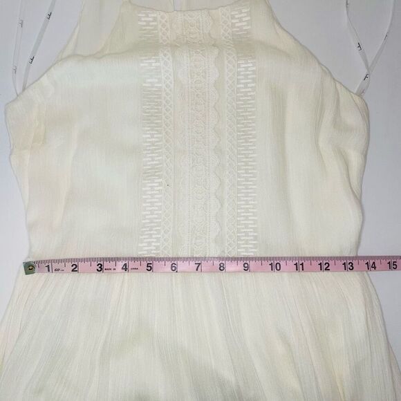 Lulu’s For Life White/Cream Embroidered Maxi Dress size Small - Picture 10 of 14